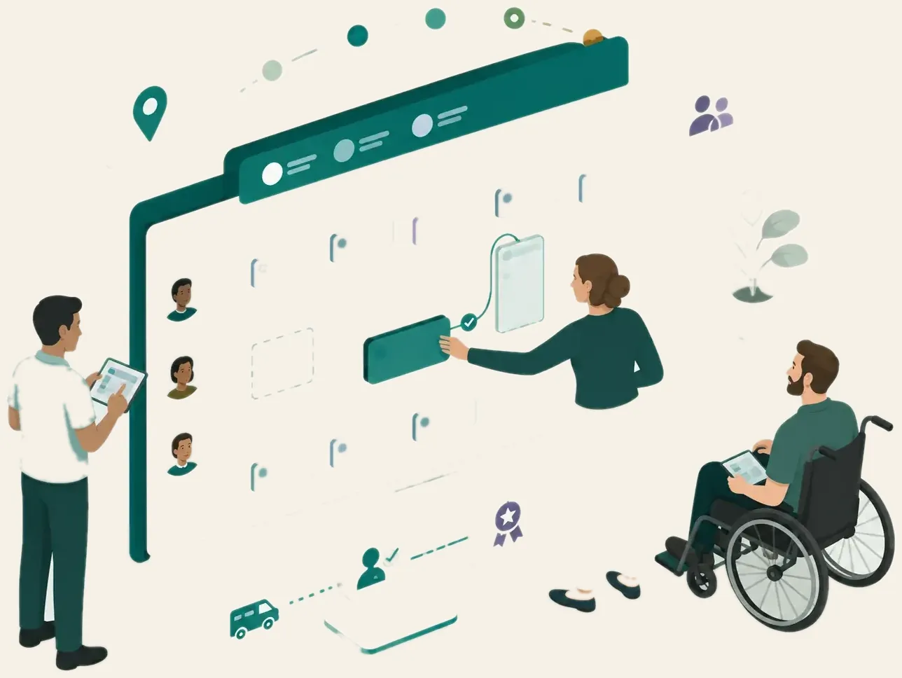 Inclusive rostering connects participant preferences, worker readiness and service coverage.