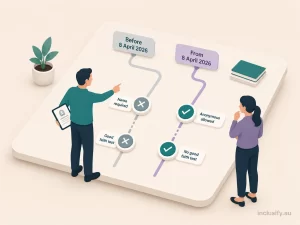 Illustration comparing NDIS whistleblower protections before and after the NDIS Integrity and Safeguarding Act 2026